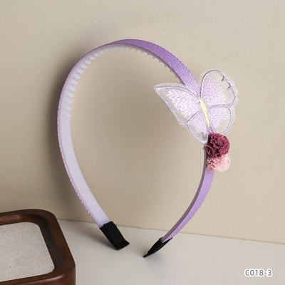 ProX Lavender Embroidered Butterfly Headband_B-603-12_img_0