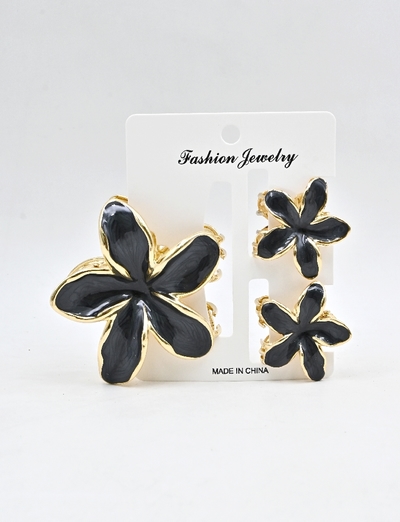 ProX 3pcs Set Flowerish Hair Grip for Women HG-109 Black_img_0