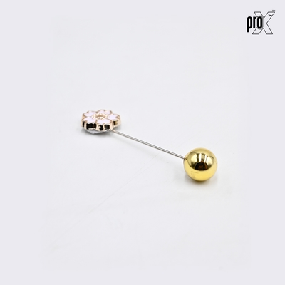ProX 1 Pair Stick Hijab Pin_HP-501-3_Black & White Flower_img_1