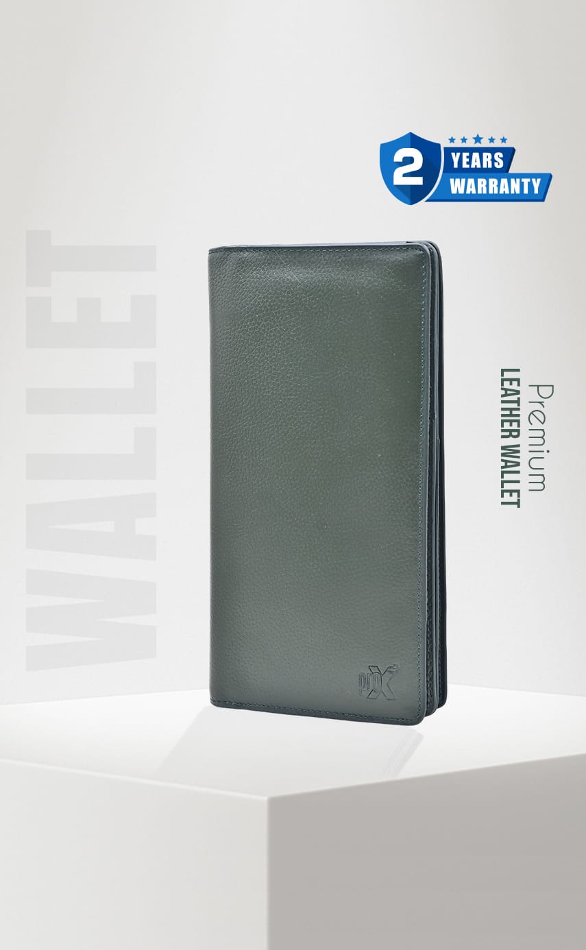 ProX High Quality Original Cow Leather Wallet_PW-2708 Deep Green