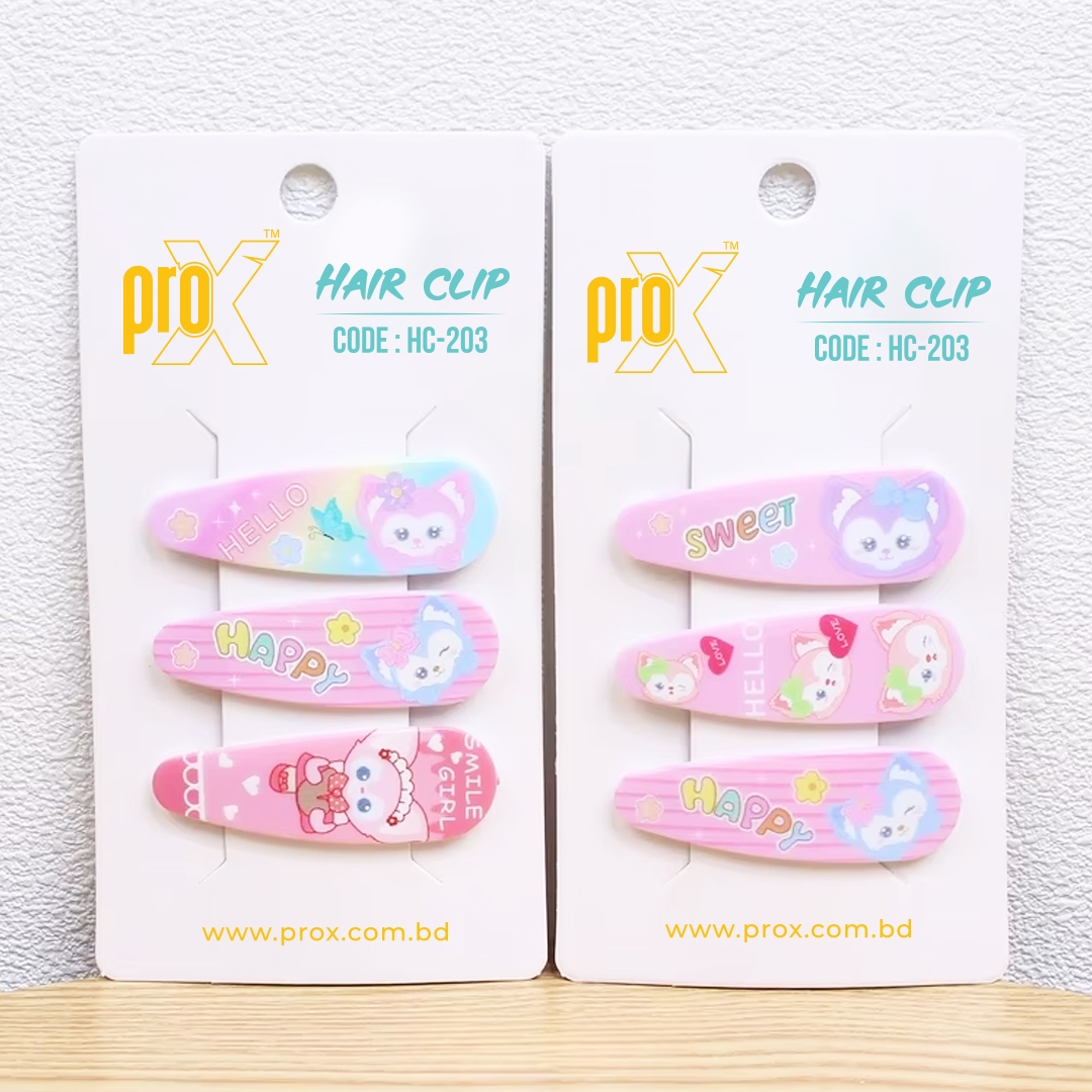 ProX Essential Hair Clip For Women HC-203-12 ( 3pcs ) Multi-Color