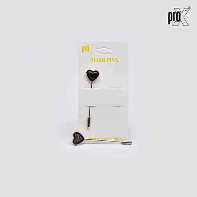 ProX 1 Pair Stick Hijab Pin_HP-502-5 Heart Shape_img_2