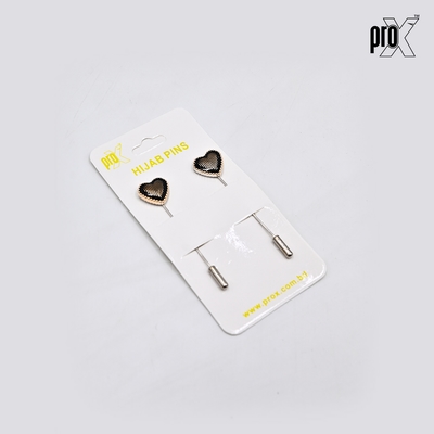 ProX 1 Pair Stick Hijab Pin_HP-502-5 Heart Shape_img_3